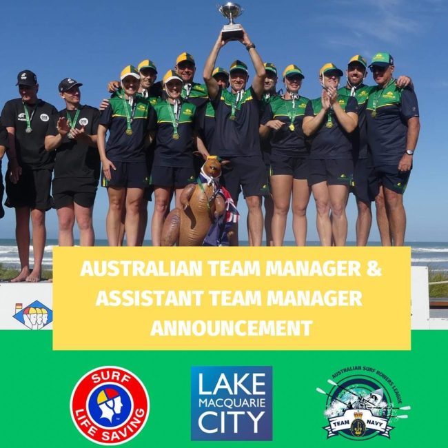 The ASRL wishes to congratulate the Team Manager & Assistant Team Manager select
